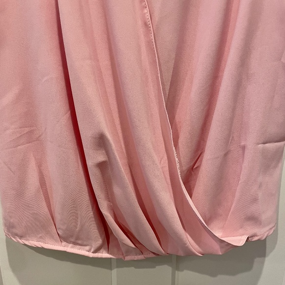 Women's Pink Surplice Tank, Sleeveless, M, Pink, NWOT - Picture 4 of 9